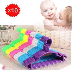 20Pcs/Set Portable Children Clothes Hanger Toddler Baby Clothes Coat Plastic Hangers Hook Household for Kids Random Color