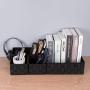Woven Storage Boxes Cube Basket Bin Container Tote Organizer Divider for Drawer,Closet,Shelf, Dresser,Set of 4 (Black)