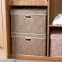 Prandom Large Stackable Storage Bins with Lids Fabric Decorative Storage Boxes Cubes Organizer Containers Baskets with Cover Handles Divider for Bedroom Closet Living Room 17.7x11.8x11.8 Inch 2 Pack