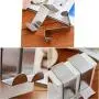 Elife Set of 10 Over Door Hooks Stainless Steel Towel Hanger Space Saving Organizer