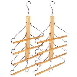 BESTOOL Pants Hangers, Wooden Pant Hangers, Non Slip Wood Hangers Clothes Hangers for Closet Space Saving, Heavy Duty Coat Hanger Huggable Baby Hangers, Dual-use Trouser Hanger