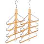 BESTOOL Pants Hangers, Wooden Pant Hangers, Non Slip Wood Hangers Clothes Hangers for Closet Space Saving, Heavy Duty Coat Hanger Huggable Baby Hangers, Dual-use Trouser Hanger