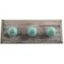 Indianshelf Handmade 1 Artistic Vintage Green Wooden Strip Coat Hooks Holders/Wall Hooks for Pictures Indianshelf Handmade 1 Artistic Vintage Green Wooden Strip Coat Hooks Holders/Wall Hooks for Pictures