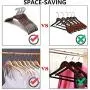 JS HANGER Elegant Wooden Clothes Hangers with Soft Non-Slip Stripes for Coats and Shirts, Retro Finish, 10-Pack JS HANGER Elegant Wooden Clothes Hangers with Soft Non-Slip Stripes for Coats and Shirts, Retro Finish, 10-Pack