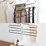 DailyTreasures S-Shaped Pants Hangers, Stainless Steel 5 Layer S-Type Clothes Hangers with 4 Clips + 2 Cedar Rings, Non Slip Trouser Hanger for Jeans, Scarf, Tie, Clothes, Closet Space Saving DailyTreasures S-Shaped Pants Hangers, Stainless Steel 5 Layer S-Type Clothes Hangers with 4 Clips + 2 Cedar Rings, Non Slip Trouser Hanger for Jeans, Scarf, Tie, Clothes, Closet Space Saving