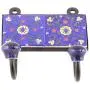 Indianshelf Handmade 1 Artistic Vintage Blue Ceramic Wheel Flower Key Hooks Holders/Key Hooks Wall Tile Mounted Indianshelf Handmade 1 Artistic Vintage Blue Ceramic Wheel Flower Key Hooks Holders/Key Hooks Wall Tile Mounted