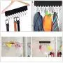 Eletorot Hats Rack Organizer Hanger 10pcs Stainell Steel Clips Baseball Holder Caps Holder Drying Clothes Rack for Travelling