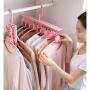 HJYPYJ Magic Hanger,8 in 1 Magical Hangers,PP Non-Slip with Clip Hanger,Space-Saving Organizer Hangers, Rotate/White / 62x18cm
