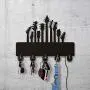 Guitar Design Home Decor Wall Art Wall Hook Bedroom Decor Hanger Music Instrument Coat Bags Clothes Hook Keys Holder Towel Hooks for Music Lover Gift