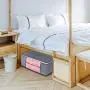 3PCS Storage Bag Organizers, Large Capacity Clothes Storage Bag for Closet Comforter, Bedding, Clothes, Blanket with Reinforced Handle Foldable for Closet and Underbed Storage (Grey)