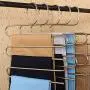 Eleling 5 Layers Pants Clothes Rack S Shape Multi-Purpose Hangers For Trousers Tie Organizer Storage Hanger Eleling 5 Layers Pants Clothes Rack S Shape Multi-Purpose Hangers For Trousers Tie Organizer Storage Hanger