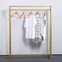 MBQQ Moden Metal Clothes Rack with Clothing Hanging Rack Organizer for Laundry Drying Rack Display Racks Garment Racks,Golden