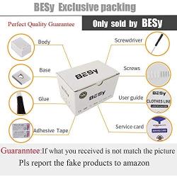 BESy Retractable Clothesline ABS case+Aluminum Dryer with Adjustable Stainless Steel Rope String Hotel Style Heavy Duty, Drill Free & Wall Mounted Method, 13.8 Feets,White