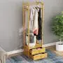 ZCYX Modern Hangers, Solid Wood Hangers, Floor Bedroom Hangers, Household Coat Racks, for Clothes, Shoes and Hats, Entrance Passages, Bedrooms, Living Rooms (Size : Three Pumping)