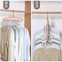 10pcs Random Color Useful Space Saver Wonder Magic Clothes Hanger Closet Racks Organizer Hanging Coat Dress Hooks Decoration