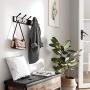 SONGMICS Over-The-Door Hook Rack, Wall-Mounted Coat Rack, Door Clothes Hanger with 4 Metal Hooks, for Living Room, Cloakroom, Bathroom, Dark Brown ULHR24BR SONGMICS Over-The-Door Hook Rack, Wall-Mounted Coat Rack, Door Clothes Hanger with 4 Metal Hooks, for Living Room, Cloakroom, Bathroom, Dark Brown ULHR24BR