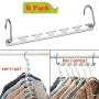 CBTONE 6 Pack Closet Space Saving Hangers, Multi-Purpose Metal Magic Hangers Cascading Hanger Updated Hook Design Metal Hangers for Organizing Wardrobe Clothing Hanger CBTONE 6 Pack Closet Space Saving Hangers, Multi-Purpose Metal Magic Hangers Cascading Hanger Updated Hook Design Metal Hangers for Organizing Wardrobe Clothing Hanger