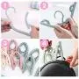MIAOKE 24 Pcs Travel Hangers, Portable Folding Clothes Hangers for Coat, Pants, Skirt, Jackets and Dress, Foldable Clothes Drying Rack for Kids and Adults