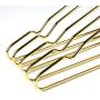 Amber Home Aldut Heavy Duty Gold Wire Metal Coat Hanger Clothes Hangers, Strong Coat Hanger, Slim Shirt Hangers, Metal Hangers with notches, 10 Pack (Gold Length 17) (Renewed)