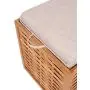 BIRDROCK HOME Bamboo Storage Ottoman - Storage Boxes - Reversible Linen Cushioned Top and Serving Tray - Natural Spa Ottoman BIRDROCK HOME Bamboo Storage Ottoman - Storage Boxes - Reversible Linen Cushioned Top and Serving Tray - Natural Spa Ottoman