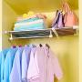 Baoyouni Expandable Closet Shelf Rod Clothes Hanger Rail Metal Wardrobe Storage Rack Heavy Duty Organization Systems Space Saver for Bedroom, Kitchen, Bathroom, Cupboard, 25.59-43.31 Inches