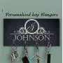 Black White Key Holder for wall, Monogram key holder, Personalized key hanger, Charcoal Key Holder, Key Hanger, Family name Wall Key Rack, Last name key rack, Custom Gift, Wedding Gift, Closing Gift Black White Key Holder for wall, Monogram key holder, Personalized key hanger, Charcoal Key Holder, Key Hanger, Family name Wall Key Rack, Last name key rack, Custom Gift, Wedding Gift, Closing Gift