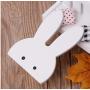 10pcs Cute Bunny Hook Wooden Clothes Hanger Wall Decor Children Bedroom Pendant