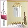 Boottique Heavy Duty Adjustable Closet Doubler - Closet Rod Hanger Doubles Closet Space and Now Stores Accessories- Purses, Handbags, Scarves
