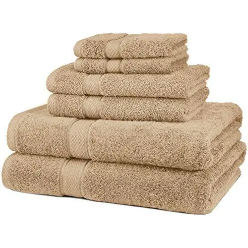 Pinzon 6 Piece Blended Egyptian Cotton Bath Towel Set - Driftwood Pinzon 6 Piece Blended Egyptian Cotton Bath Towel Set - Driftwood