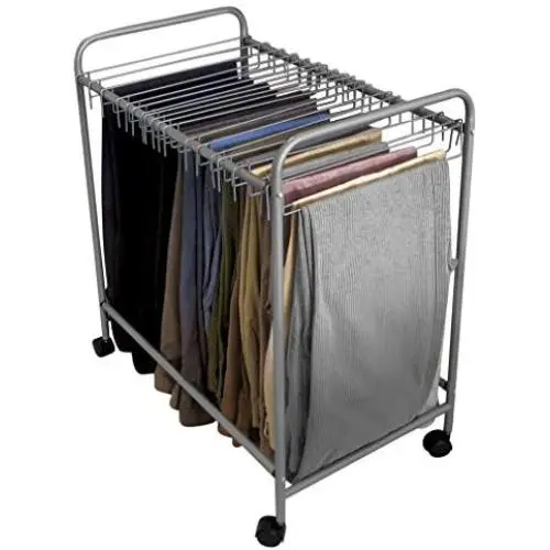 Evelots Pant/Jeans/Trouser Rolling Trolley-Closet Organizer-Come with 18 Hangers Evelots Pant/Jeans/Trouser Rolling Trolley-Closet Organizer-Come with 18 Hangers
