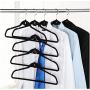 10pcs Velvet Hanger Flocking Seamless Clothes Hanger Non-Slip Ultra-Thin 360 Degree Wardrobe Decoration Storage