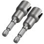 PAGOW 2-Pack Hurricane Wingnut Driver - Wing Nut Drill Bit Socket Tool, 1/4" Hex Shank for Panel Nuts, Screws Eye C Hook & Q-Hanger, Steel