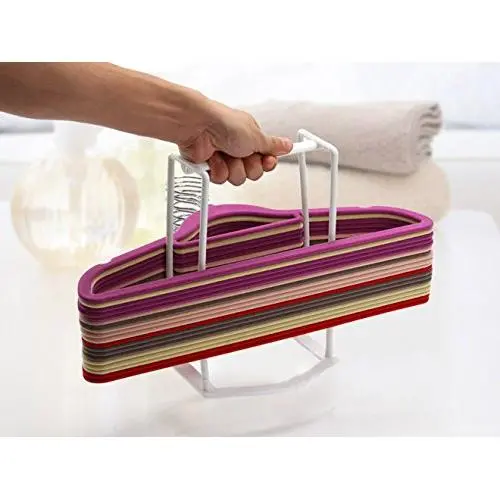 2 X Plastic Hangers Caddy / Hanger Holder - White 2 X Plastic Hangers Caddy / Hanger Holder - White