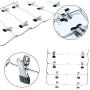 Homend 6 Tier Skirt Hangers Foldable Pants Hangers Closet Organizer Stainless Steel Fold up Space Saving Hangers (3 Pack)