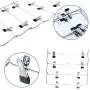 Homend 6 Tier Skirt Hangers Foldable Pants Hangers Closet Organizer Stainless Steel Fold up Space Saving Hangers (3 Pack)