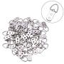 GLE2016 2 Holes Triangle D Rings Picture Frame Hangers Hooks w Screws Metal Silver Tone (Pack of 50)