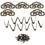 RDEXP 4.8x3cm Chinese Style Classical Painting Picture Frame Hanger Hanging Hooks CYJ020 Antique Bronze with Screws Pack of 5