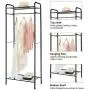 HOME BI Clothing Garment Rack, Clothes Stand Rack Organizer Storage with Hanging Rod and 2-Tier Metal Storage Shelf, 24”W x 15”D x 65”H, Black HOME BI Clothing Garment Rack, Clothes Stand Rack Organizer Storage with Hanging Rod and 2-Tier Metal Storage Shelf, 24”W x 15”D x 65”H, Black