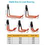 Garage Storage Utility Hooks, UNIHAO Tool Hangers Steel Heavy Duty Hooks Wall Mount Tool Holder Garden Organizer for Hanging Power Tools, Ladders, Ropes, Bikes Hanger, 10 Pcs with 2 Pcs Wall Hooks