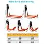 Garage Storage Utility Hooks, UNIHAO Tool Hangers Steel Heavy Duty Hooks Wall Mount Tool Holder Garden Organizer for Hanging Power Tools, Ladders, Ropes, Bikes Hanger, 10 Pcs with 2 Pcs Wall Hooks