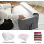 ZAMAT 3 Pack, 90L Large Capacity Storage Bag Organizer, Foldable Clothes Storage Containers with Reinforced Handle, Breathable Closet Organizer with Sturdy Zippers for Comforters, Blankets, Bedding