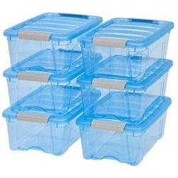 IRIS 12 Quart Stack & Pull Box, 6 Pack