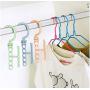 10pcs Random Color Coat Hangers for Clothes Creative Rotating Handle 5-Hole Windproof Hanger Baby Kids Wardrobe Classification