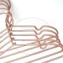 Koobay 30Pack Non Slip 32CM Gold Copper Light Wire Children Clothes Suit Coat Metal Hanger