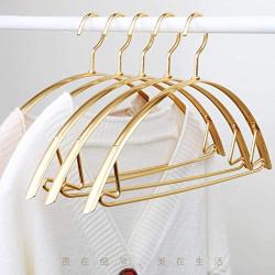 Metal Hangers for Clothes Dressing Strong Package 10 Cromado, antirust, Antiskid, Save Space, Gold 42 cm