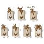 Zhi Jin 2Pc Gold Resin Animals Head Wall Hook Adhesive Door Hanger Decor for Clothes Towels Rhinoceros