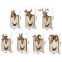 Zhi Jin 2Pc Gold Resin Animals Head Wall Hook Adhesive Door Hanger Decor for Clothes Towels Giraffe