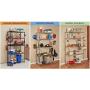 Sunway Shelf Pole Hooks 5-Pack | Black Multi-Use C-Hook | Best Solution for Garage Shelving Storage Organization | Use with Metal or Wire Shelves and Racks | Heavy Duty, Easy Installation