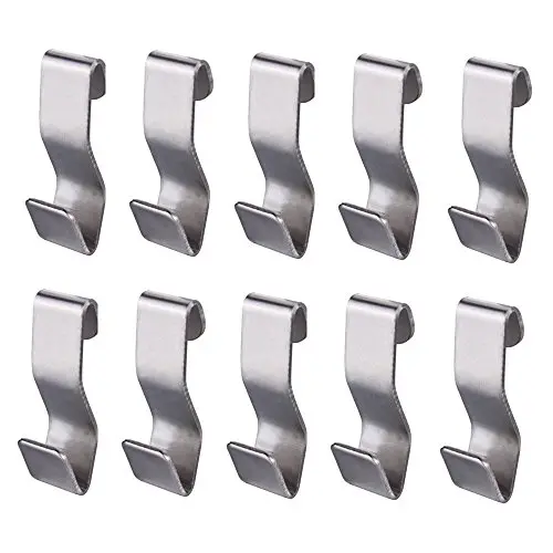 Chris.W Picture Molding Hooks Picture J-Rail Hooks Hangers, Pack of 10, Heavy Duty S-Hook, Stainless Steel (Small)