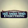 Salt Water Heals Everything Wood Sign - Rustic Wall Decor With Rope Hanger - Beach Decor for Home
